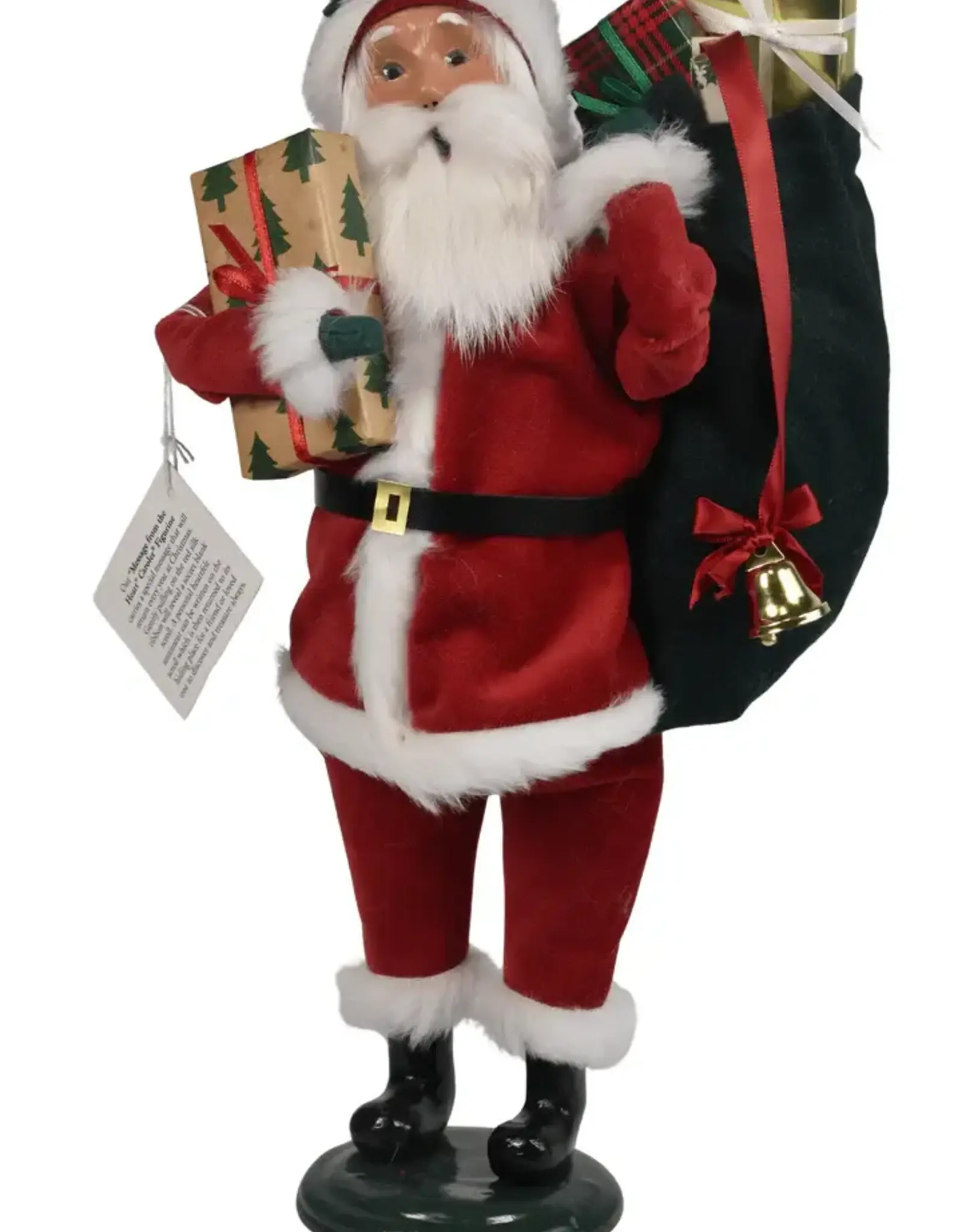 Byer's Choice Message Santa Red Velvet