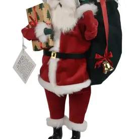 Byer's Choice Message Santa Red Velvet