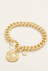 Spartina Damask Gold Coin Toggle Bracelet