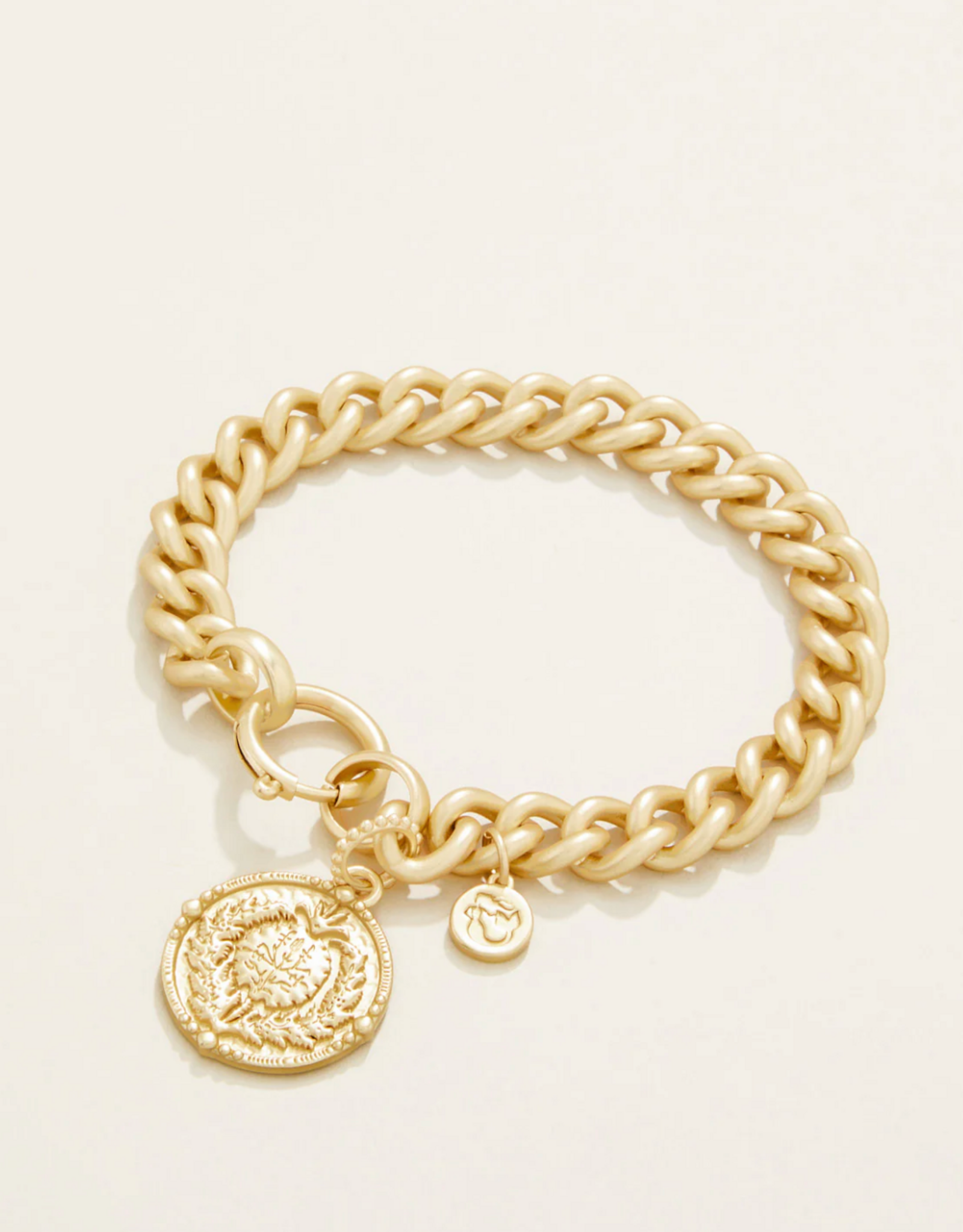 Spartina Damask Gold Coin Toggle Bracelet