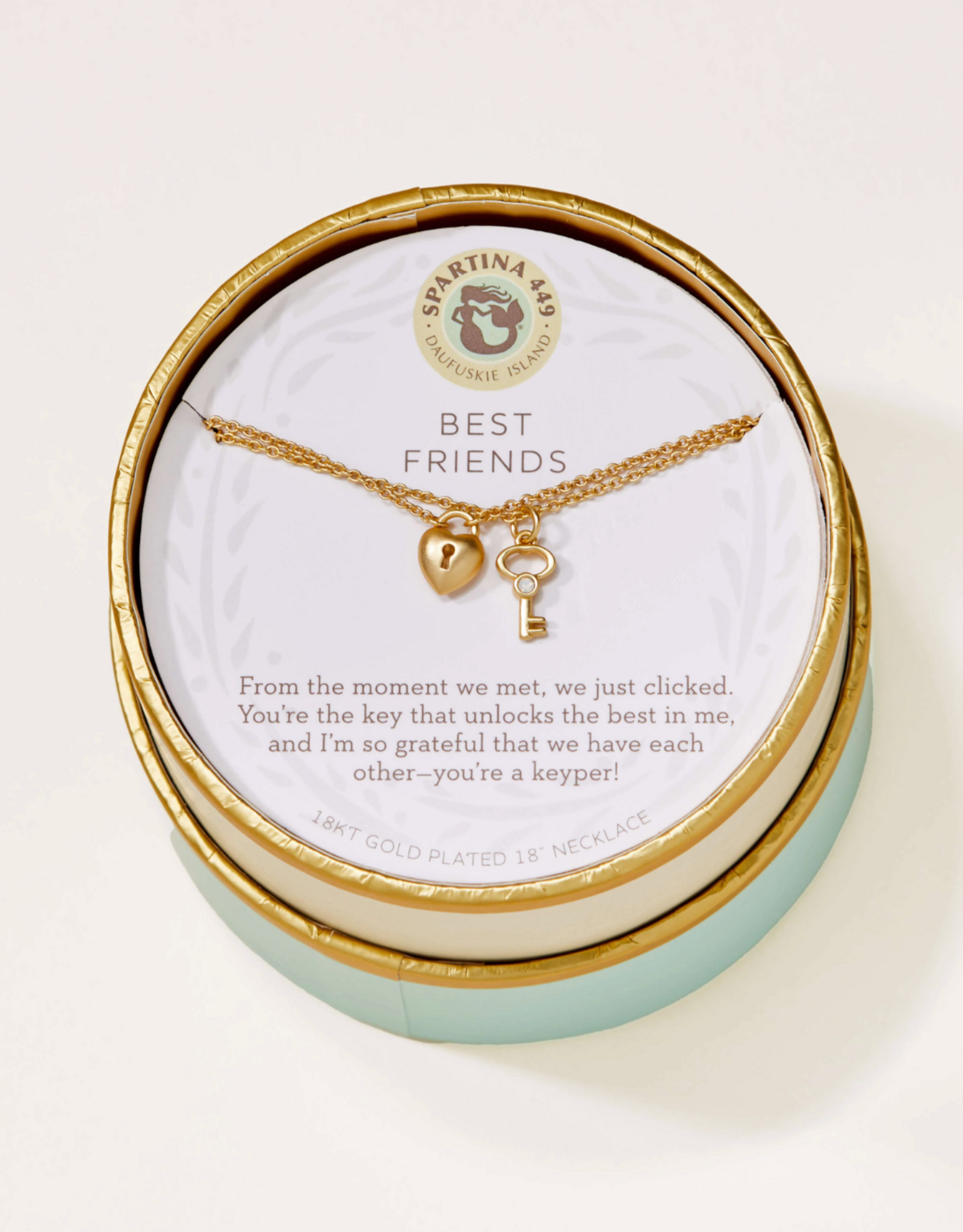 Spartina Best Friends Necklace SLVgold