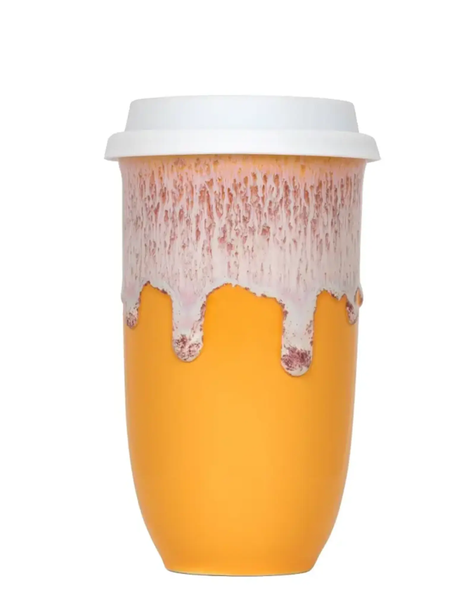 Nova Ceramics Grapefruit Ceramic Travel Mug