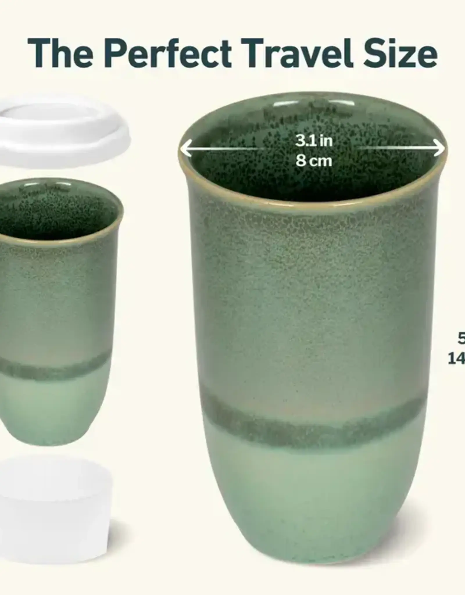 Nova Ceramics Emerald Ceramic Travel Mug 16oz