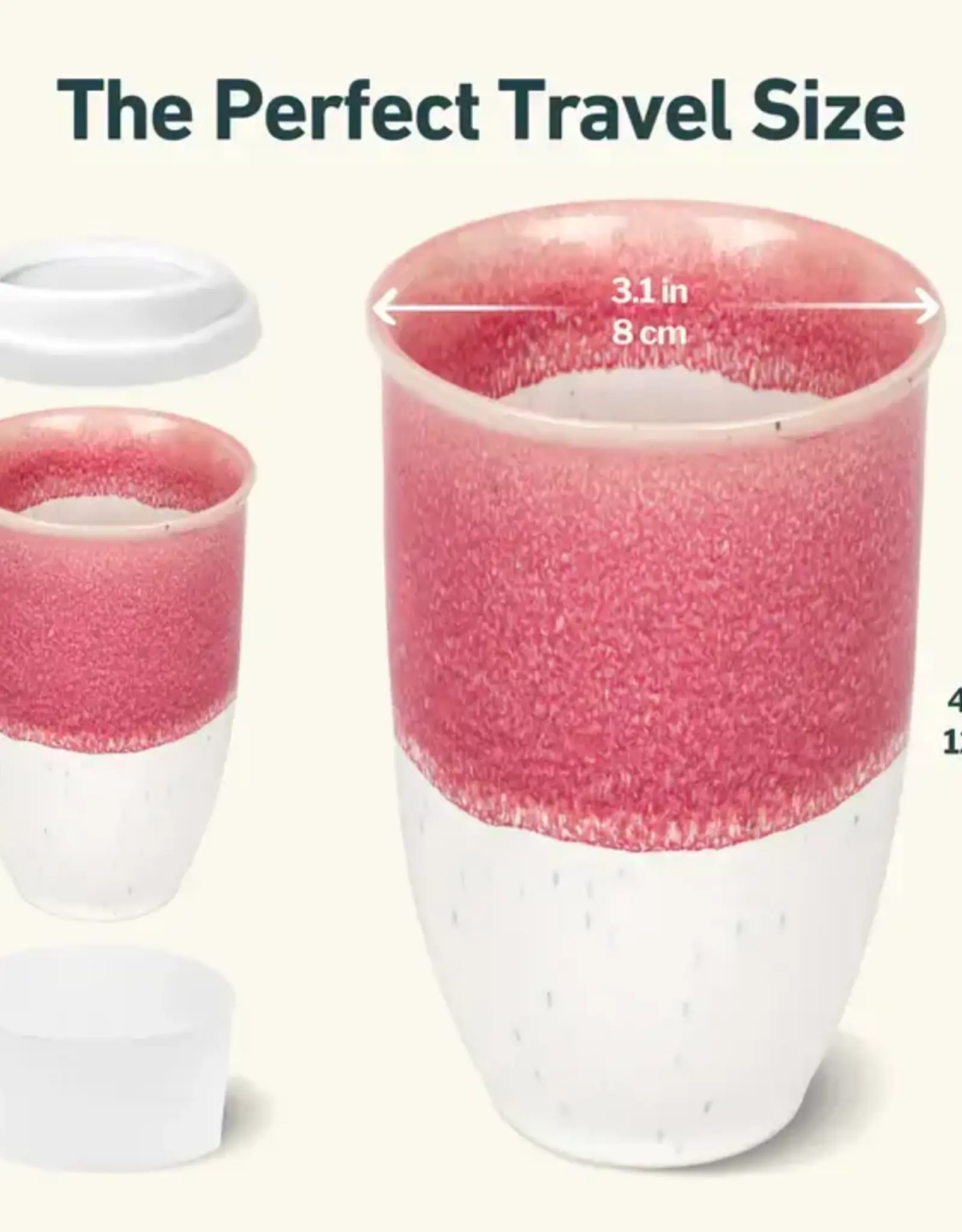 Coral Pink Ceramic Travel Mug 12oz