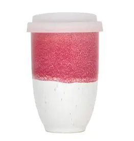 Nova Ceramics Coral Pink Ceramic Travel Mug 12oz
