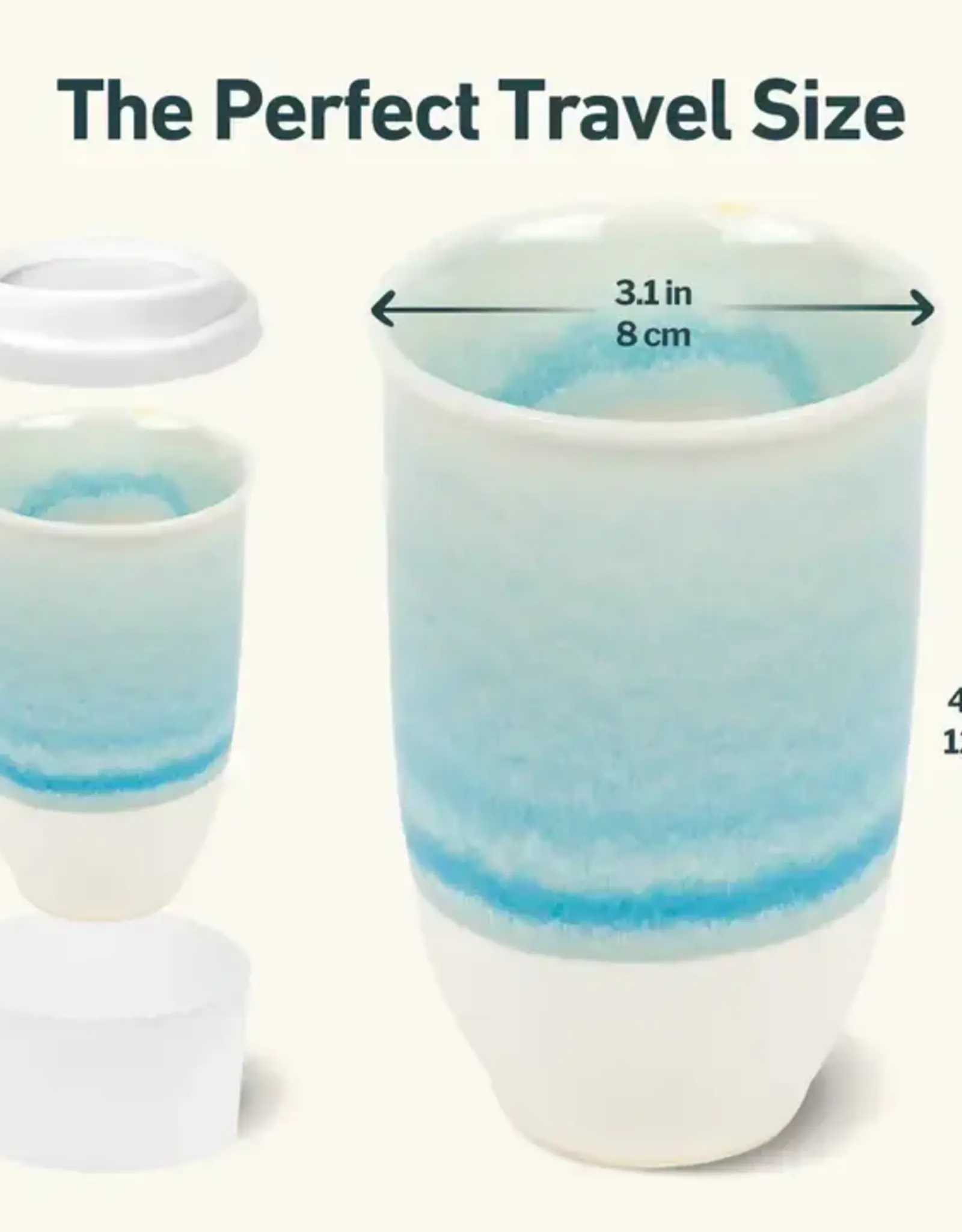 Nova Ceramics Lagoon Ceramic Travel Mug 12oz