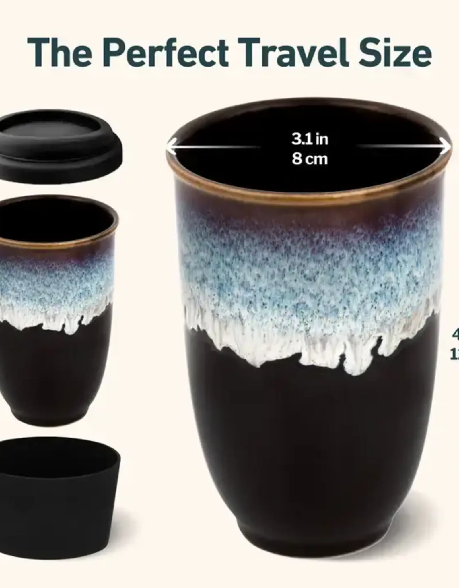 Nova Ceramics Monsoon Ceramic Travel Mug 12oz