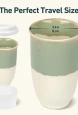 Nova Ceramics Sage Green Ceramic Travel Mug 12oz