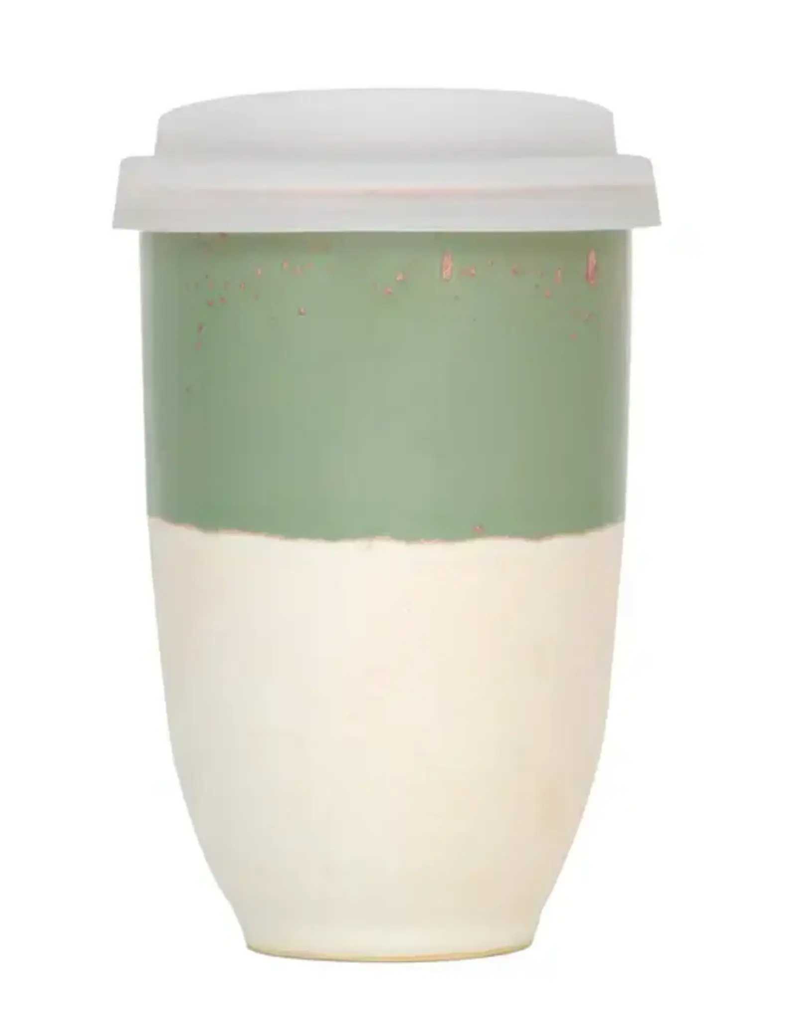 Nova Ceramics Sage Green Ceramic Travel Mug 12oz