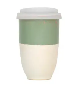 Nova Ceramics Sage Green Ceramic Travel Mug 12oz