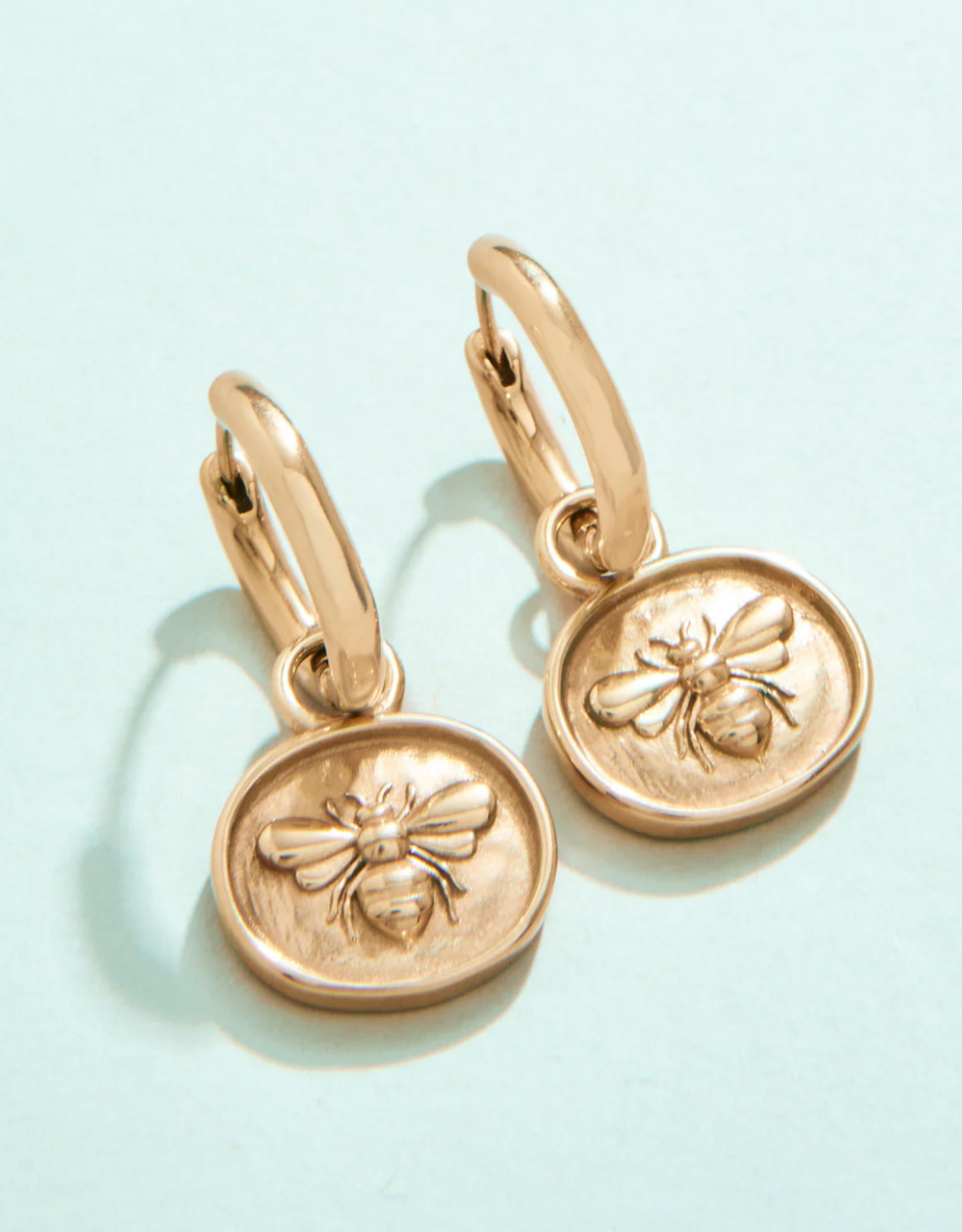 Spartina Mason Bee Convertible Hoop Earrings