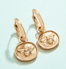 Spartina Mason Bee Convertible Hoop Earrings