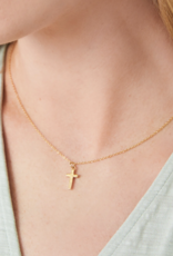 Spartina Cross Necklace Gold