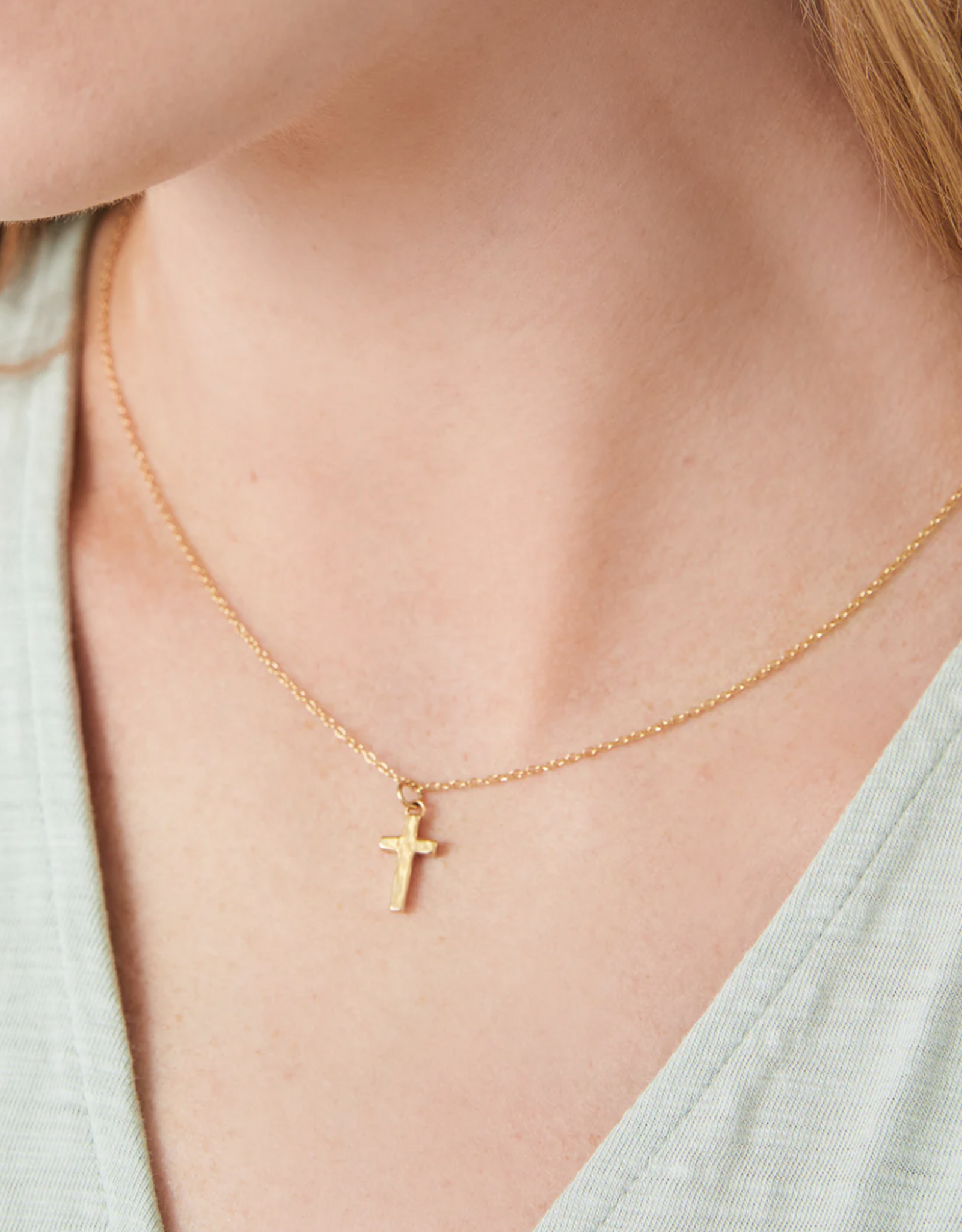 Spartina Cross Necklace Gold