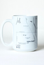 Well Told Lake Bluff Map Ceramic Mug