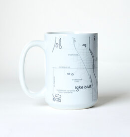 Well Told Lake Bluff Map Ceramic Mug