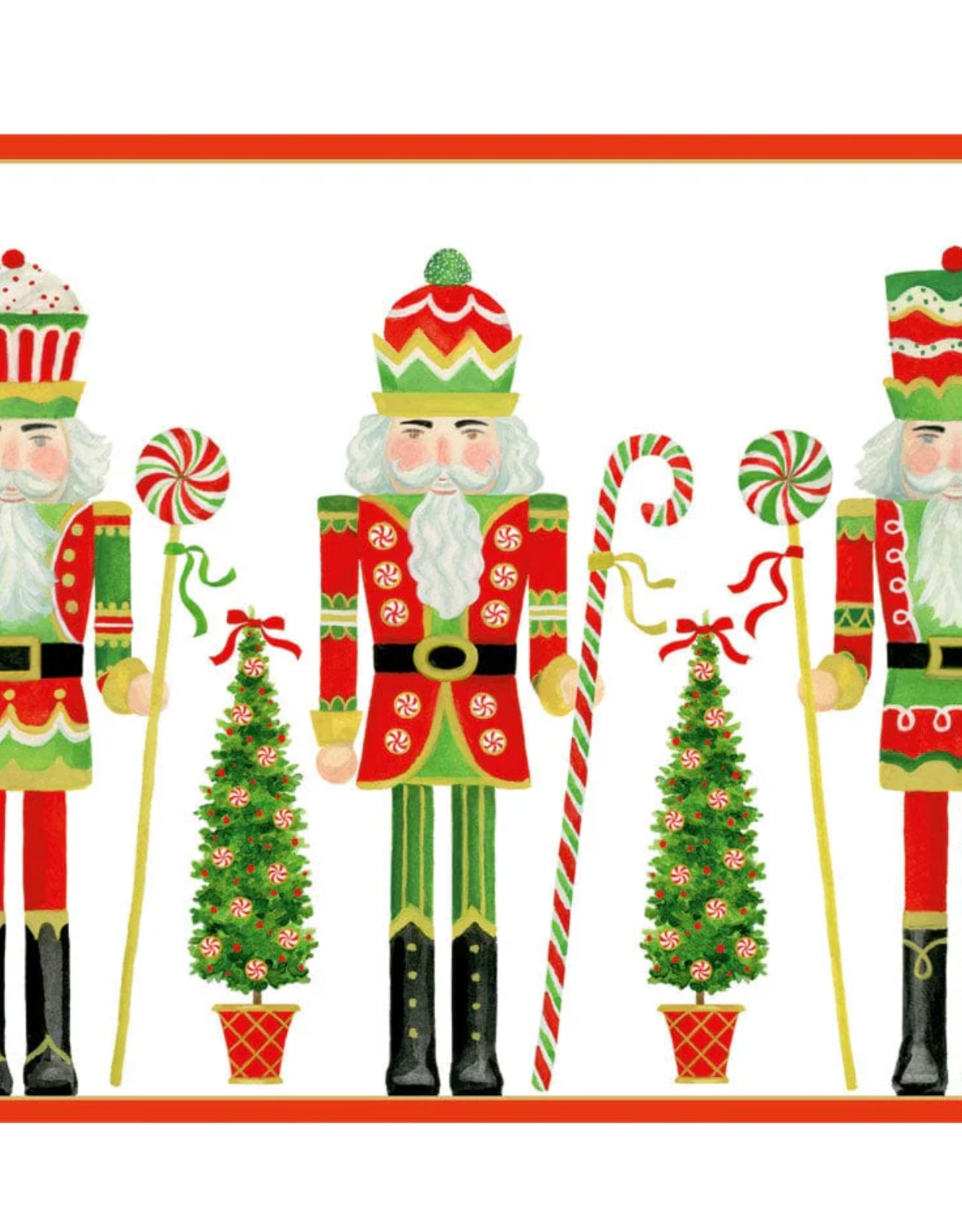 Caspari Row of Nutcrackers Christmas Cards xx