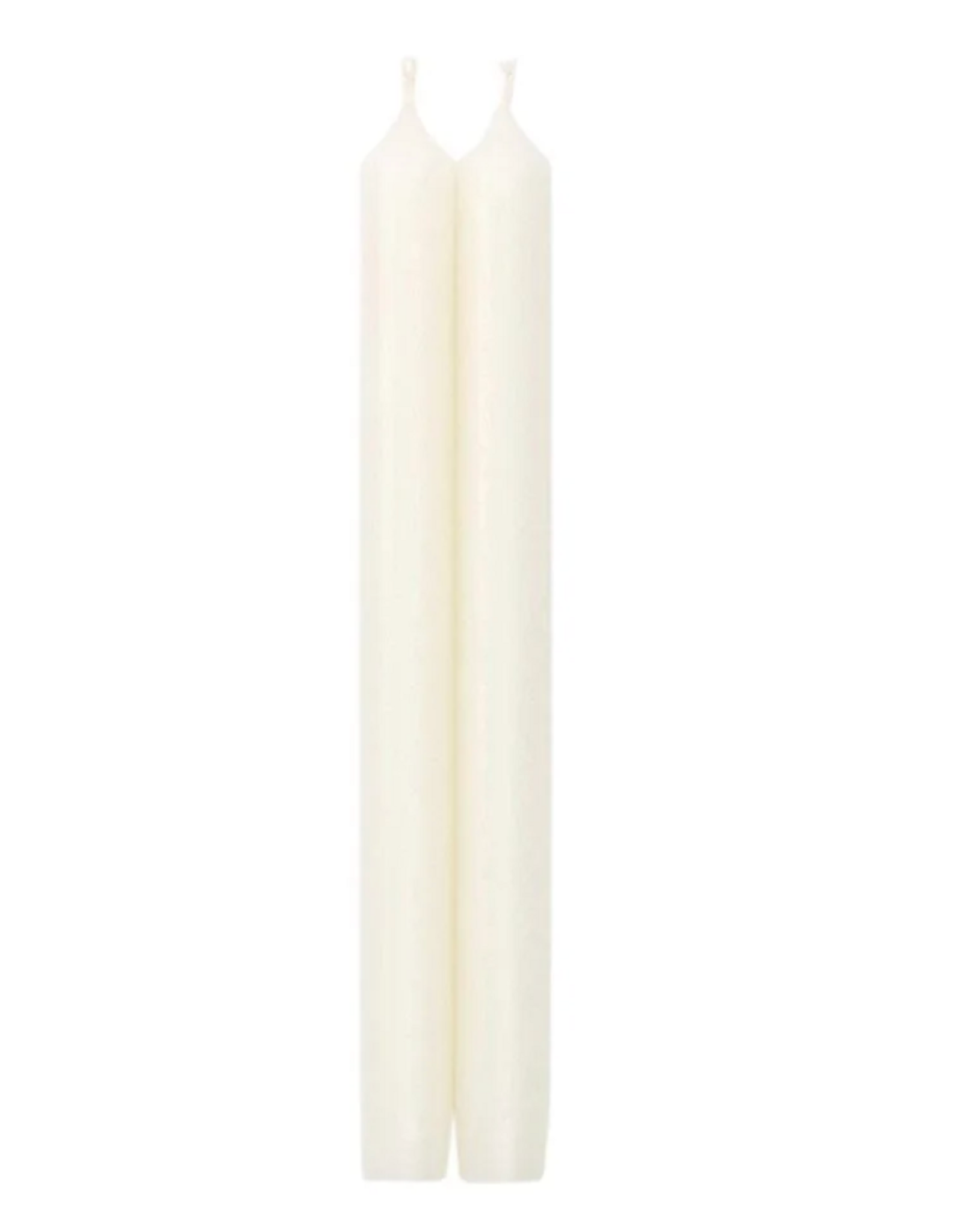 Caspari White Duet Crown Candles Pair
