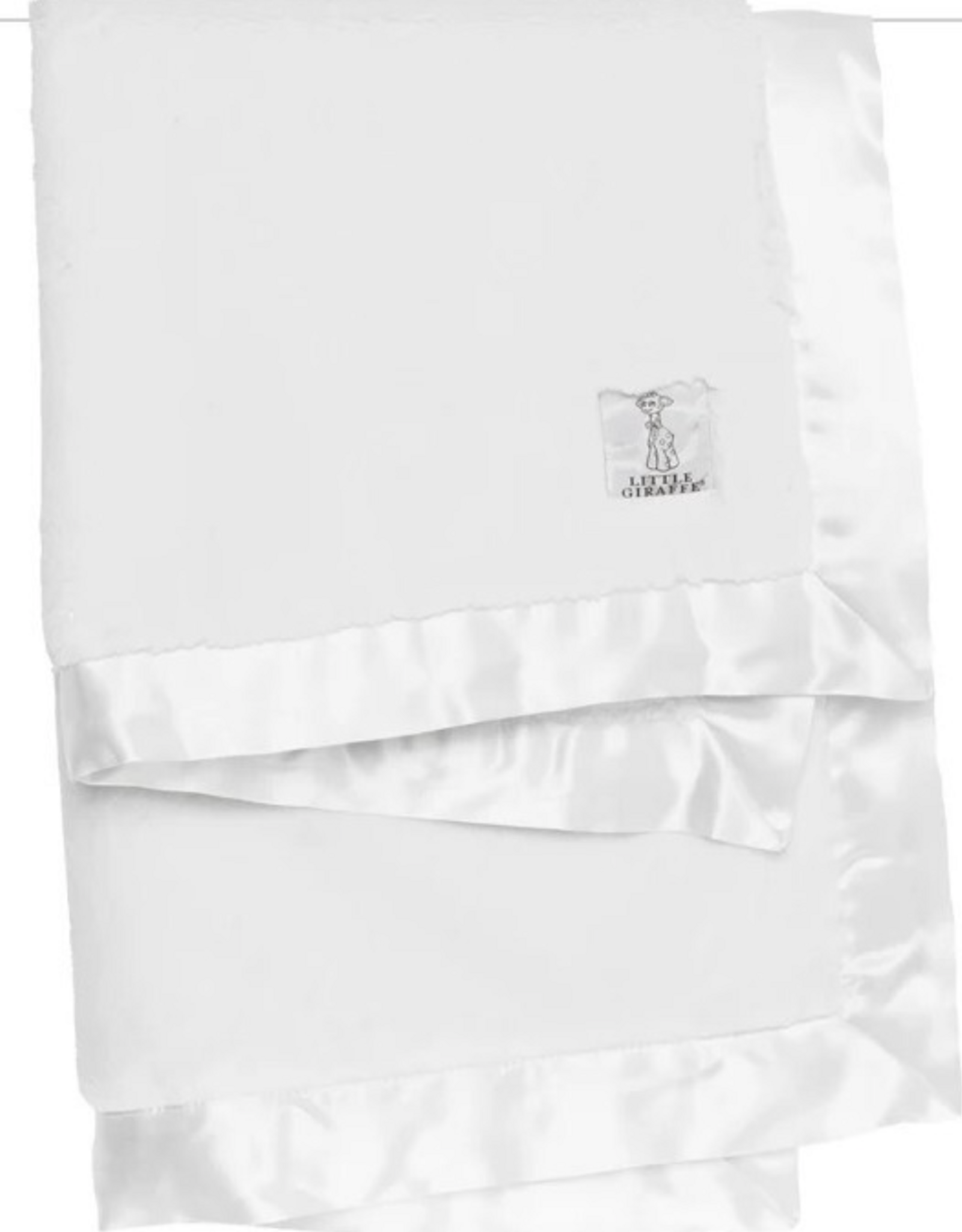 Little Giraffe Chenille Blanket White