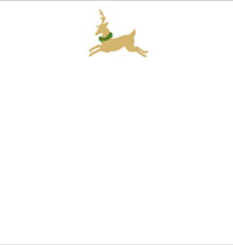 Caspari Leaping Reindeer Correspondence Cards/
