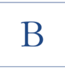 Caspari B--Navy Embossed Note Cards/8