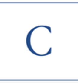 Caspari C--Navy Embossed Note Cards/8