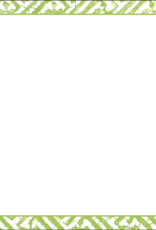 Caspari Fretwork Green Correspondence Cards