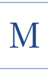 Caspari M--Navy Embossed Note Cards/8