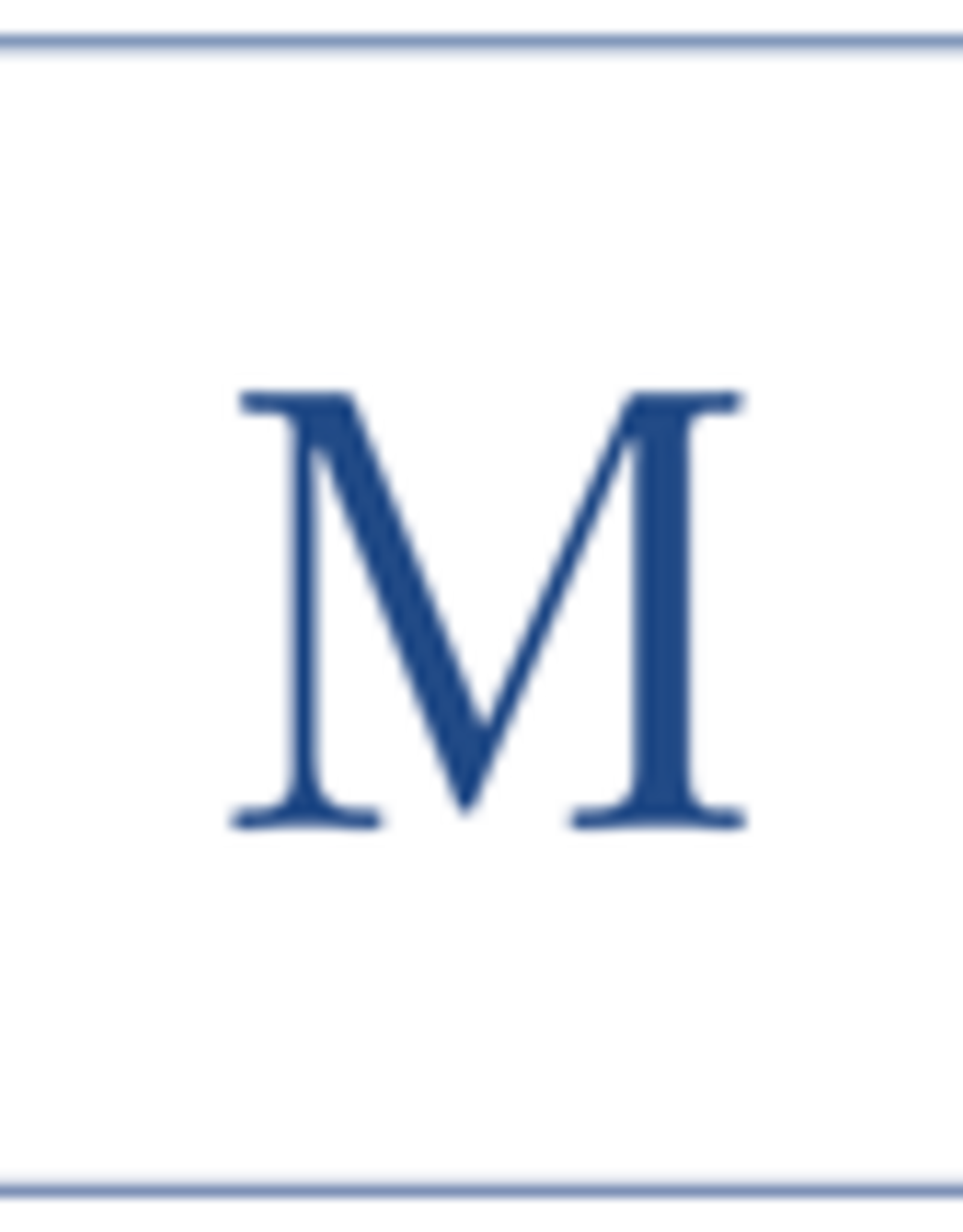 Caspari M--Navy Embossed Note Cards/8