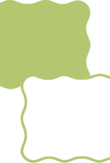 Caspari Scallop Border Moss Green Correspondence Cards