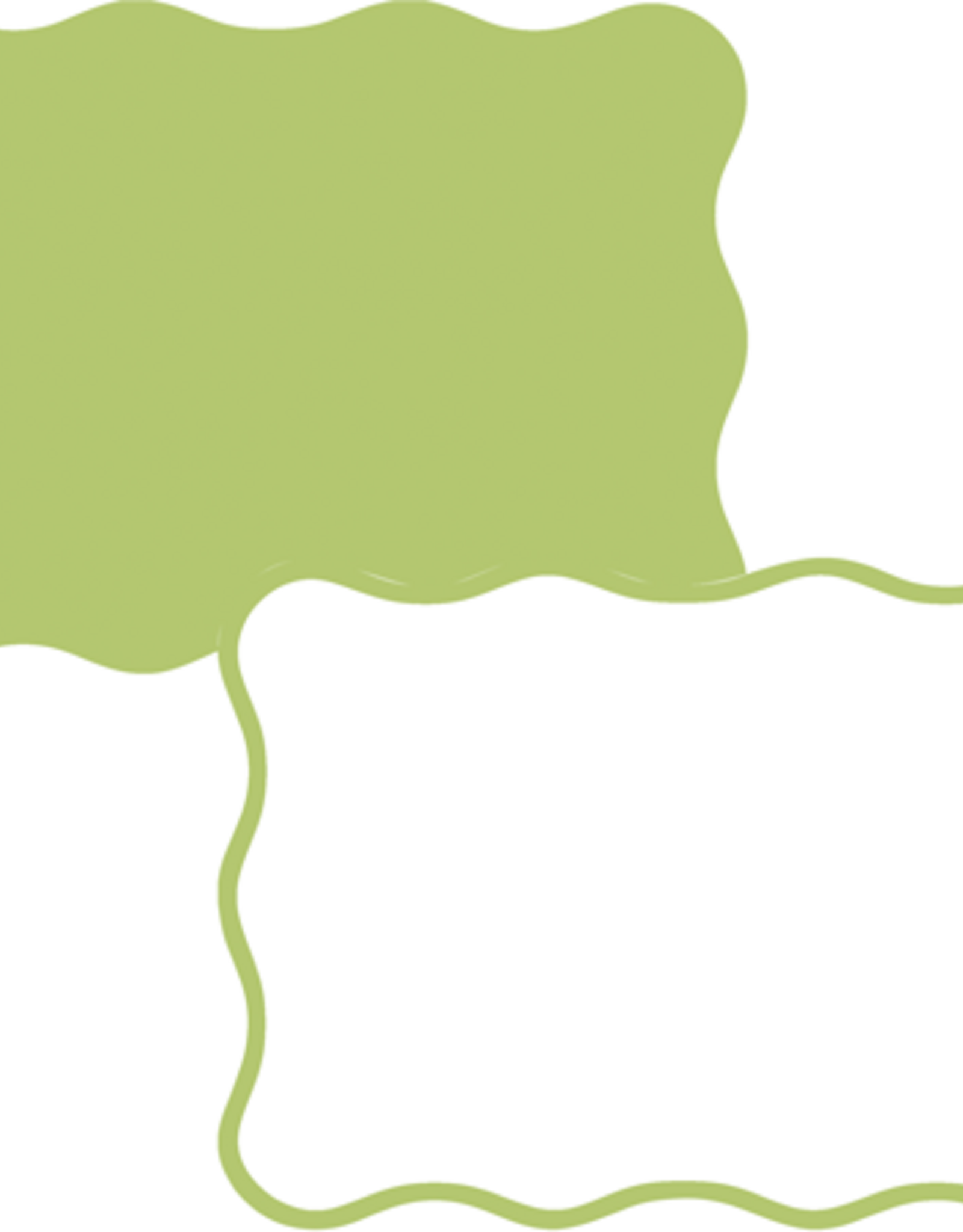 Caspari Scallop Border Moss Green Correspondence Cards