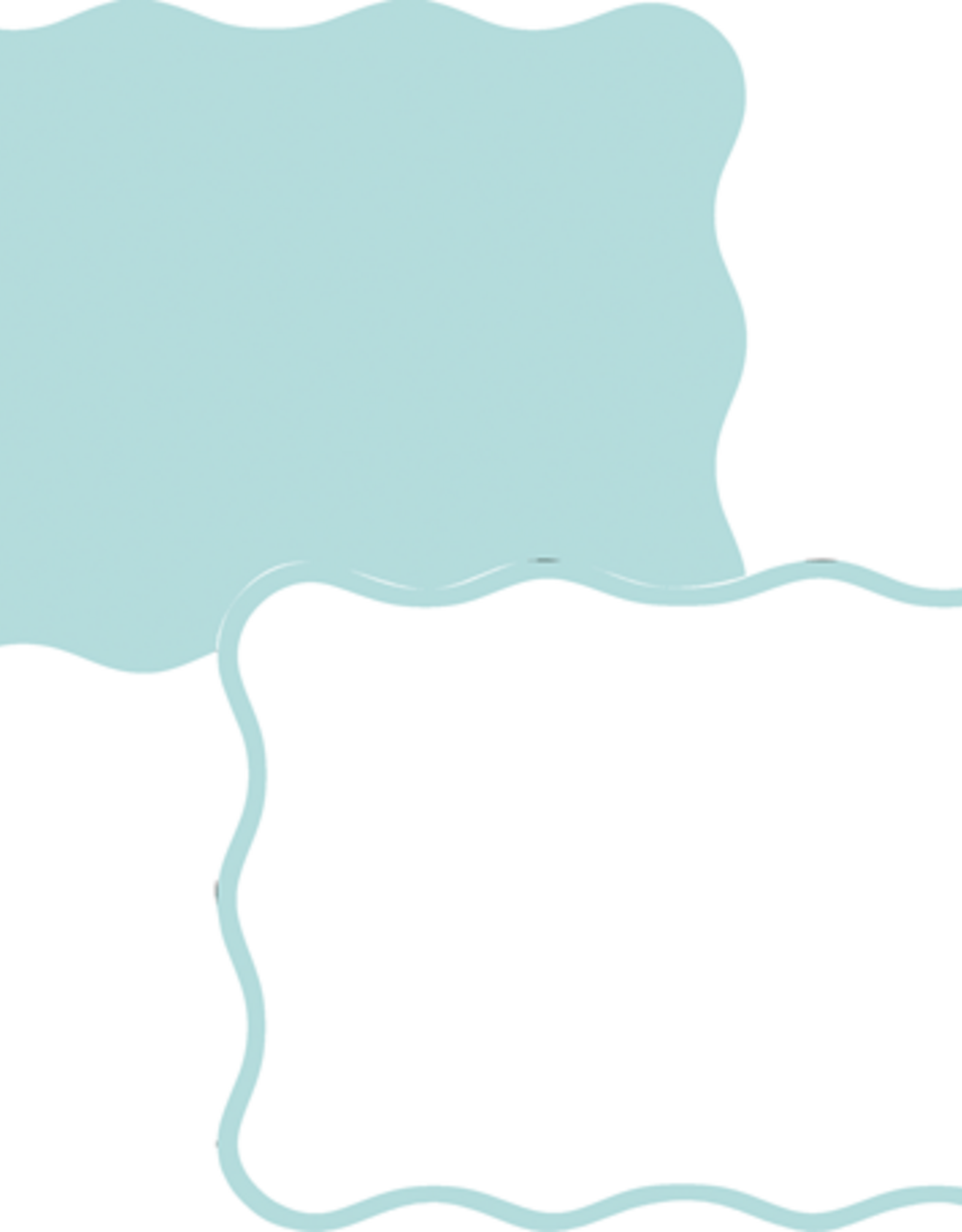 Caspari Scallop Border Robins Egg Blue Correspondence Cards