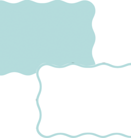 Caspari Scallop Border Robins Egg Blue Correspondence Cards