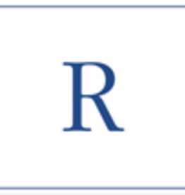 Caspari R--Navy Embossed Note Cards/8