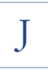 Caspari J--Navy Embossed Note Cards/8