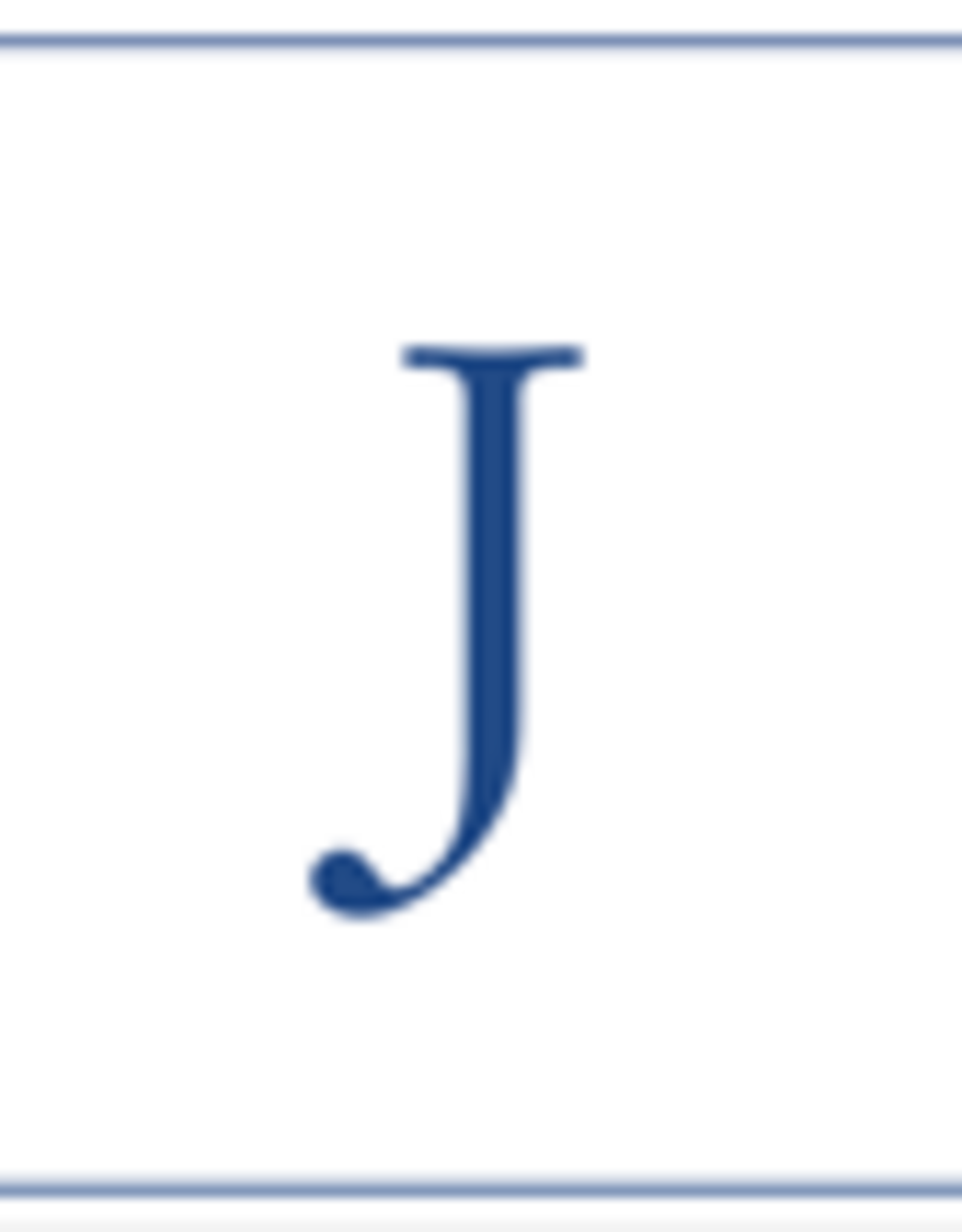 Caspari J--Navy Embossed Note Cards/8