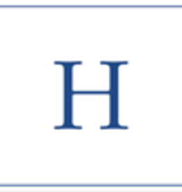 Caspari H--Navy Embossed Note Cards/8
