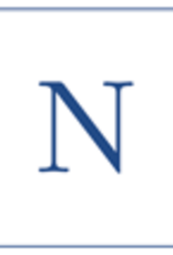 Caspari N--Navy Embossed Note Cards/8