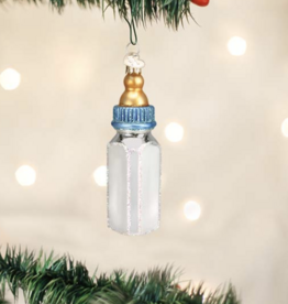 Old World Christmas Ornament Baby Bottle Boy