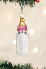 Old World Christmas Ornament Baby Bottle Girl
