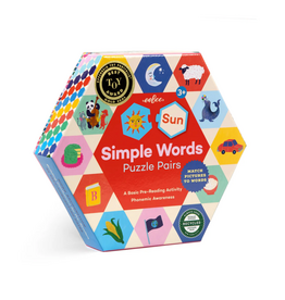 EEboo Simple Words Hexagon Puzzle Pairs