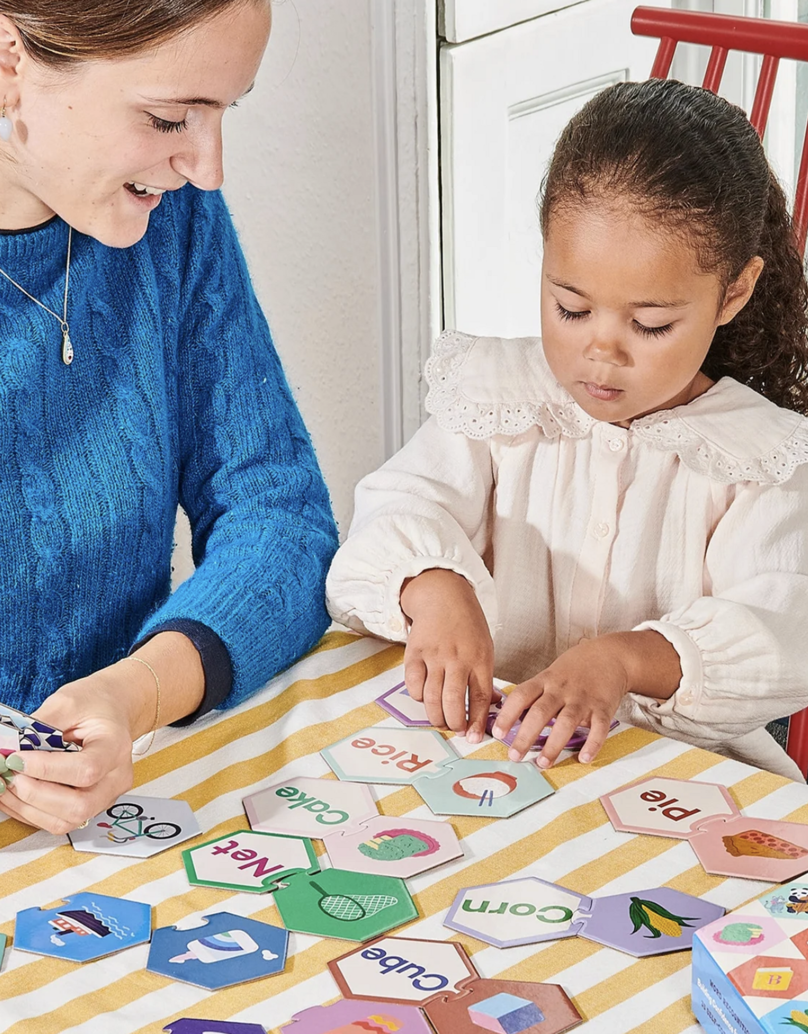 EEboo Simple Words Hexagon Puzzle Pairs