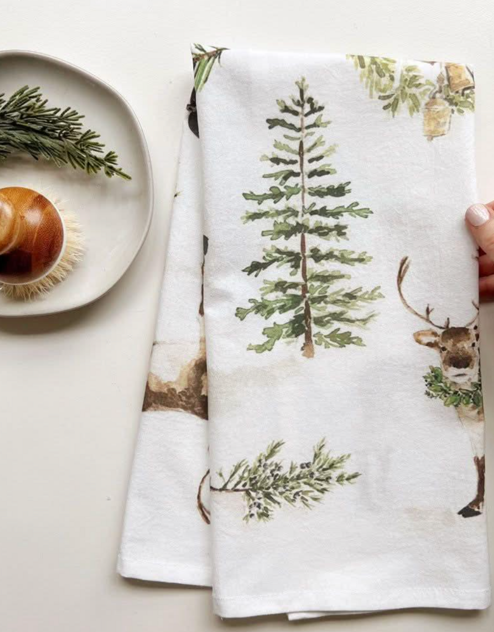 Emily Lax Studio Evergreen Tea Towel