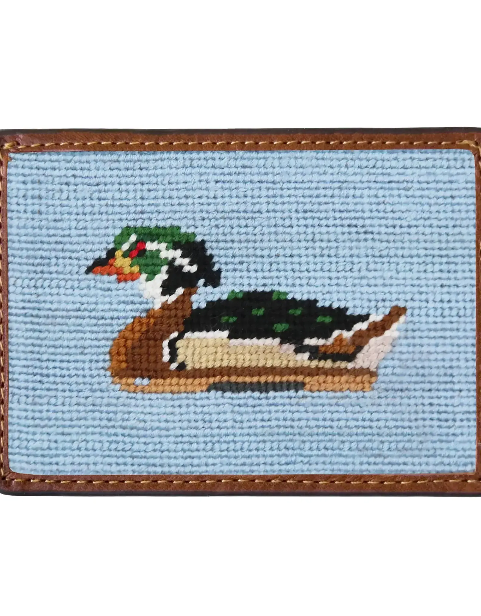 Smather's & Branson Card Wallet Wood Duck Decoy (Antique Blue)xx