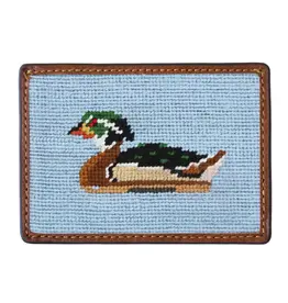 Smather's & Branson Card Wallet Wood Duck Decoy (Antique Blue)xx