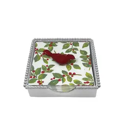 Mariposa Red Cardinal Napkin Box