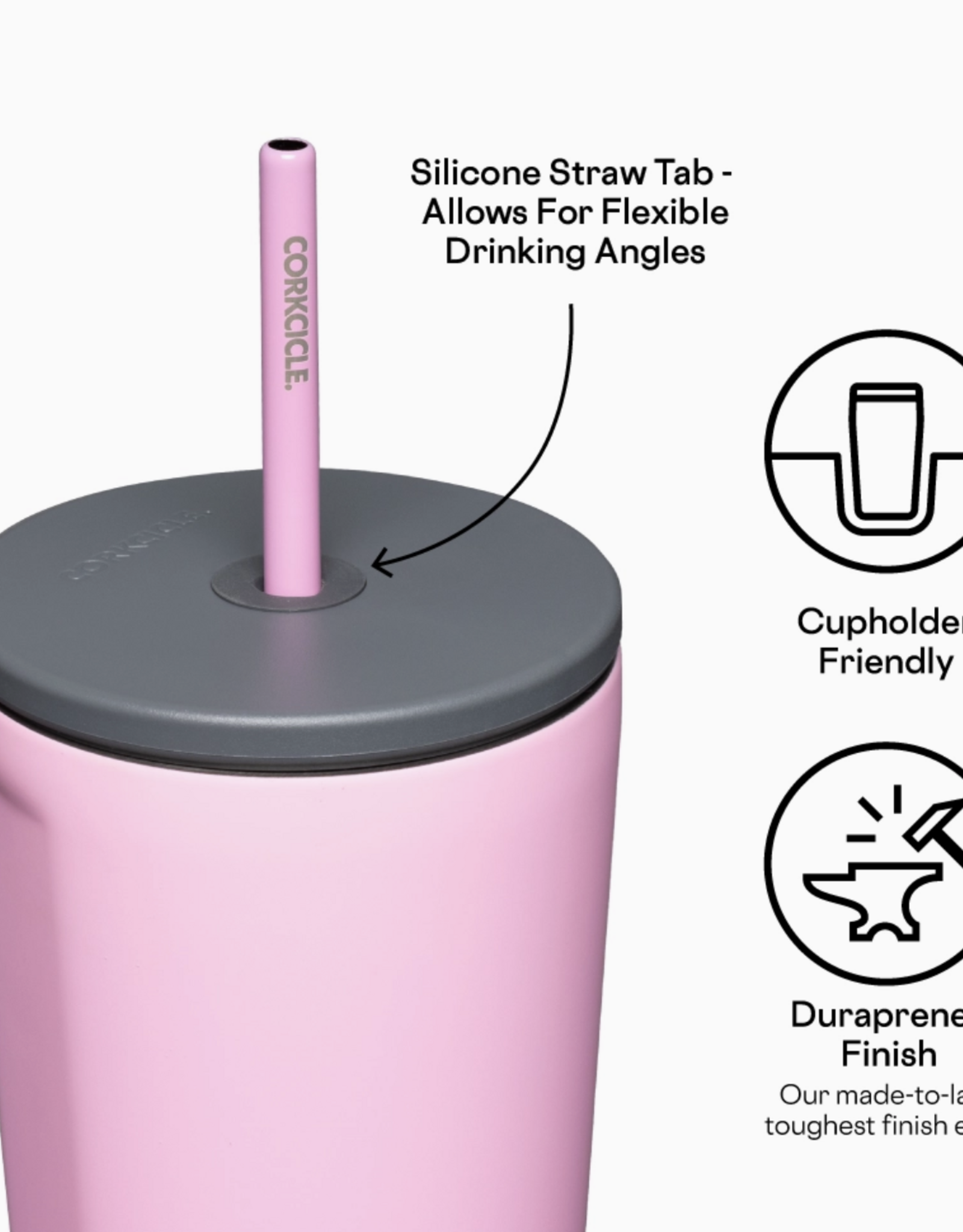 Corkcicle Cold Cup 24oz sun-Soaked Pink