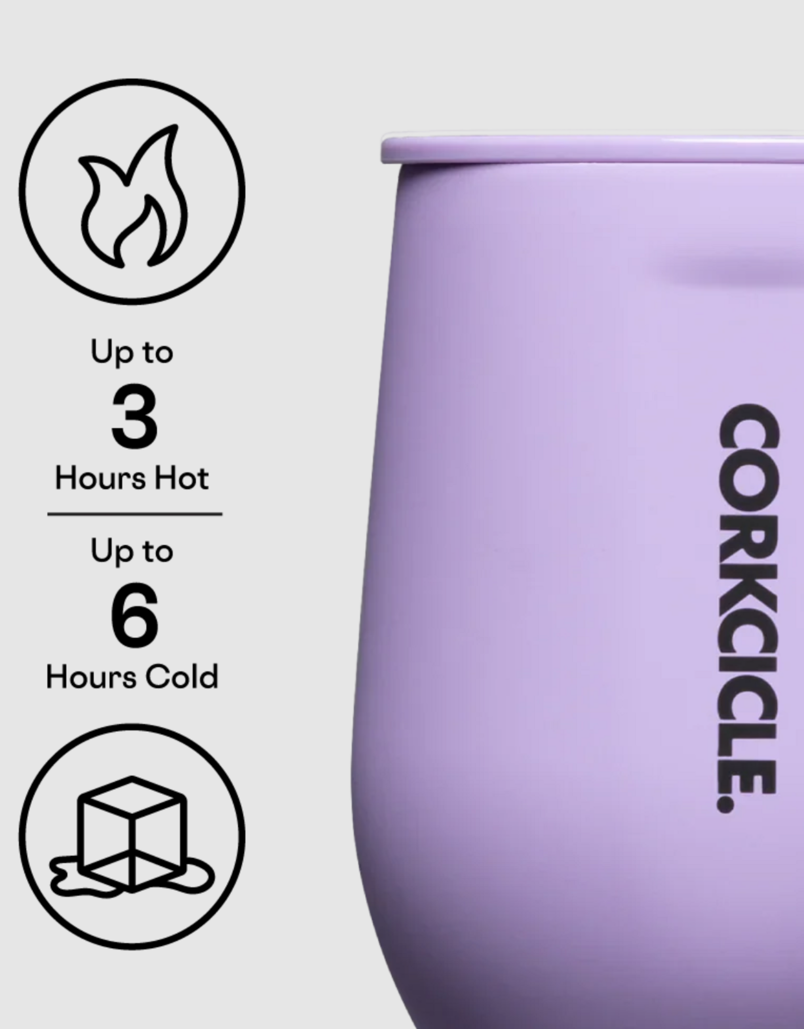 Corkcicle Stemless 12oz Sun-Soaked Lilac