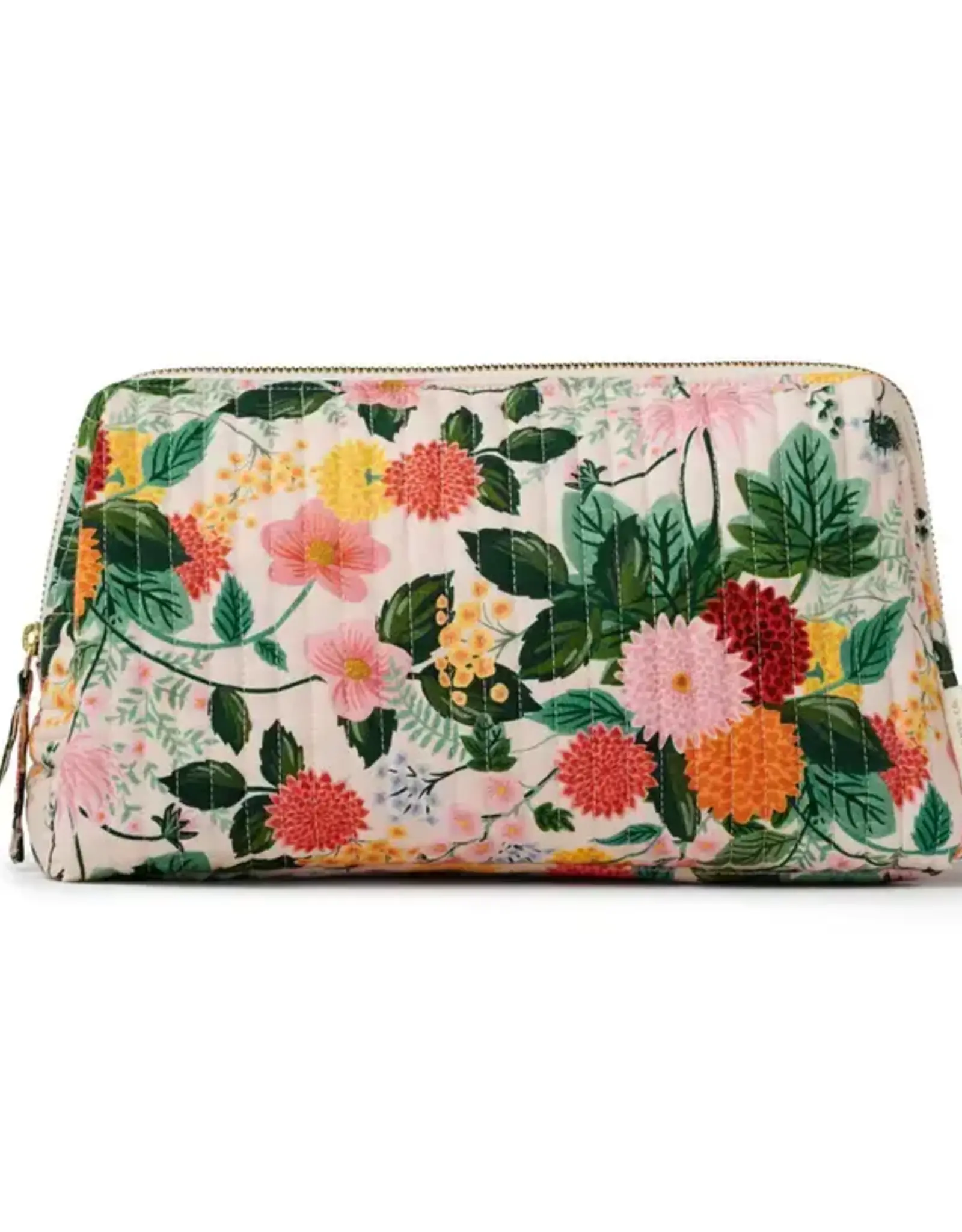 Rifle Paper Dahlia Quilted Pouch Large