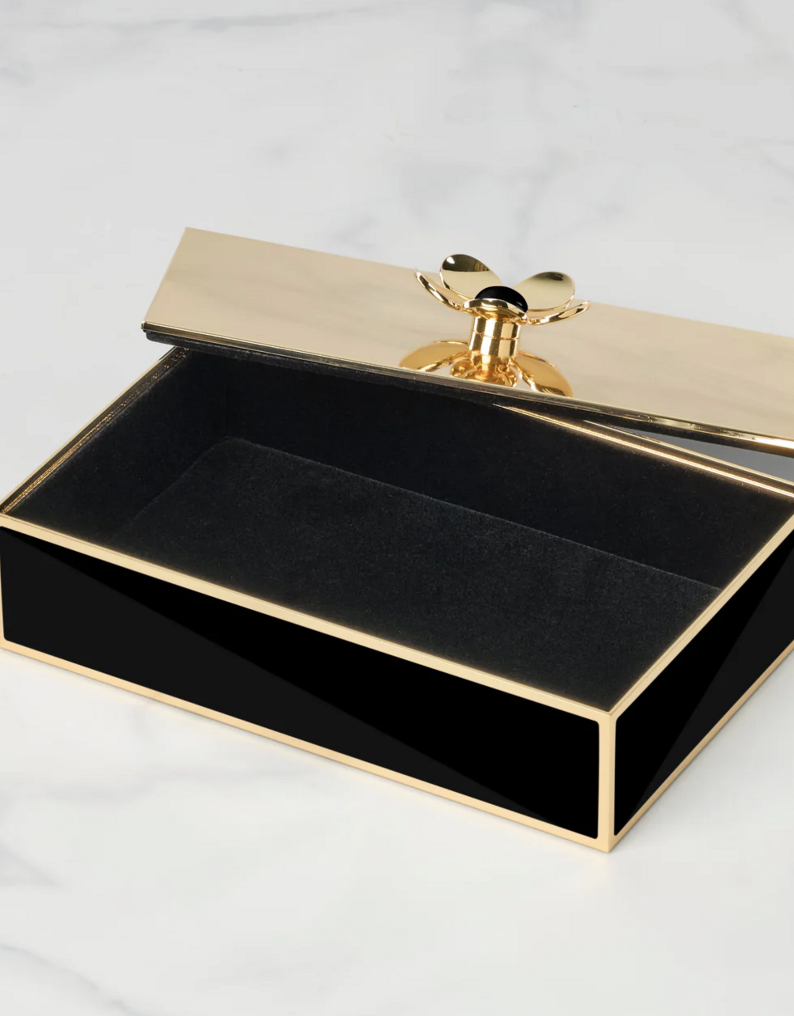 Kate Spade Large Floral Box Black/Gold
